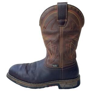 Irish Setter Cowboy Boots Mens 9.5 Marshall Leather Waterproof Steel Toe Brown